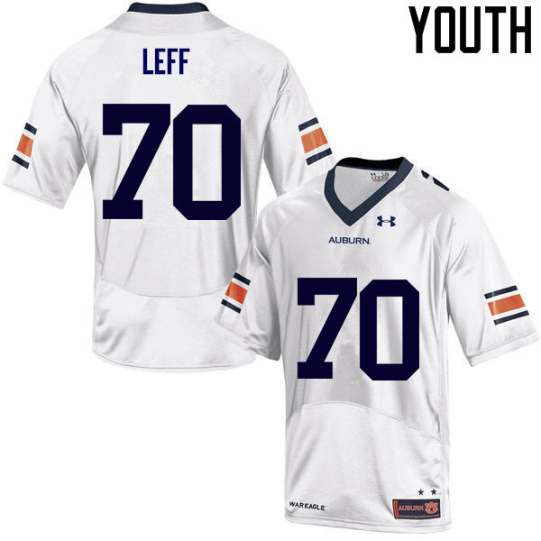 Youth Auburn Tigers #70 Robert Leff College Football Jerseys Sale-White - Click Image to Close